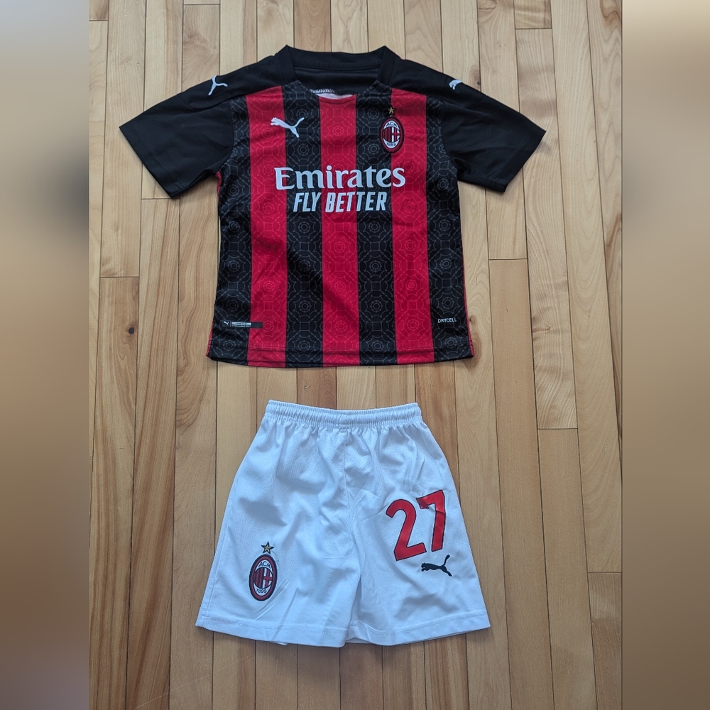 Puma Kids Red and Black Soccer Jersey